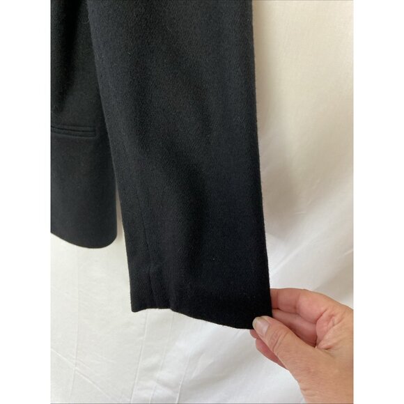 Sag Harbor Wool Blazer Jacket Coat  Size 8 M Black Button Woolmark Lined Notched - Picture 3 of 6